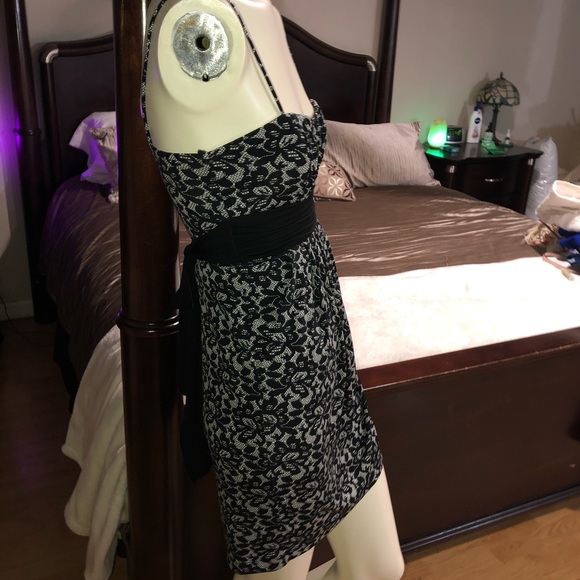 City Triangles S party dress lace print pockets - Picture 3 of 8